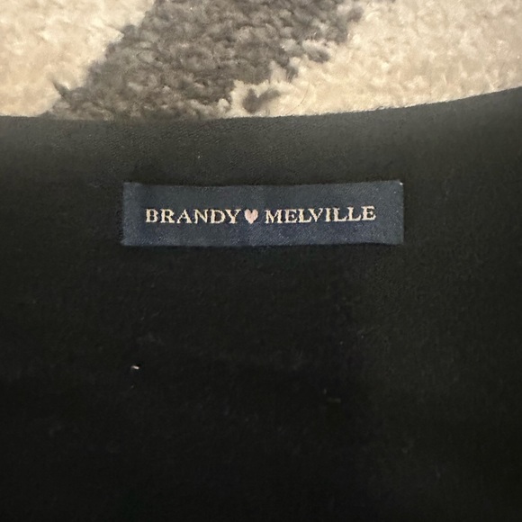 brandy Melville black long sleeved cinched top - Picture 2 of 2
